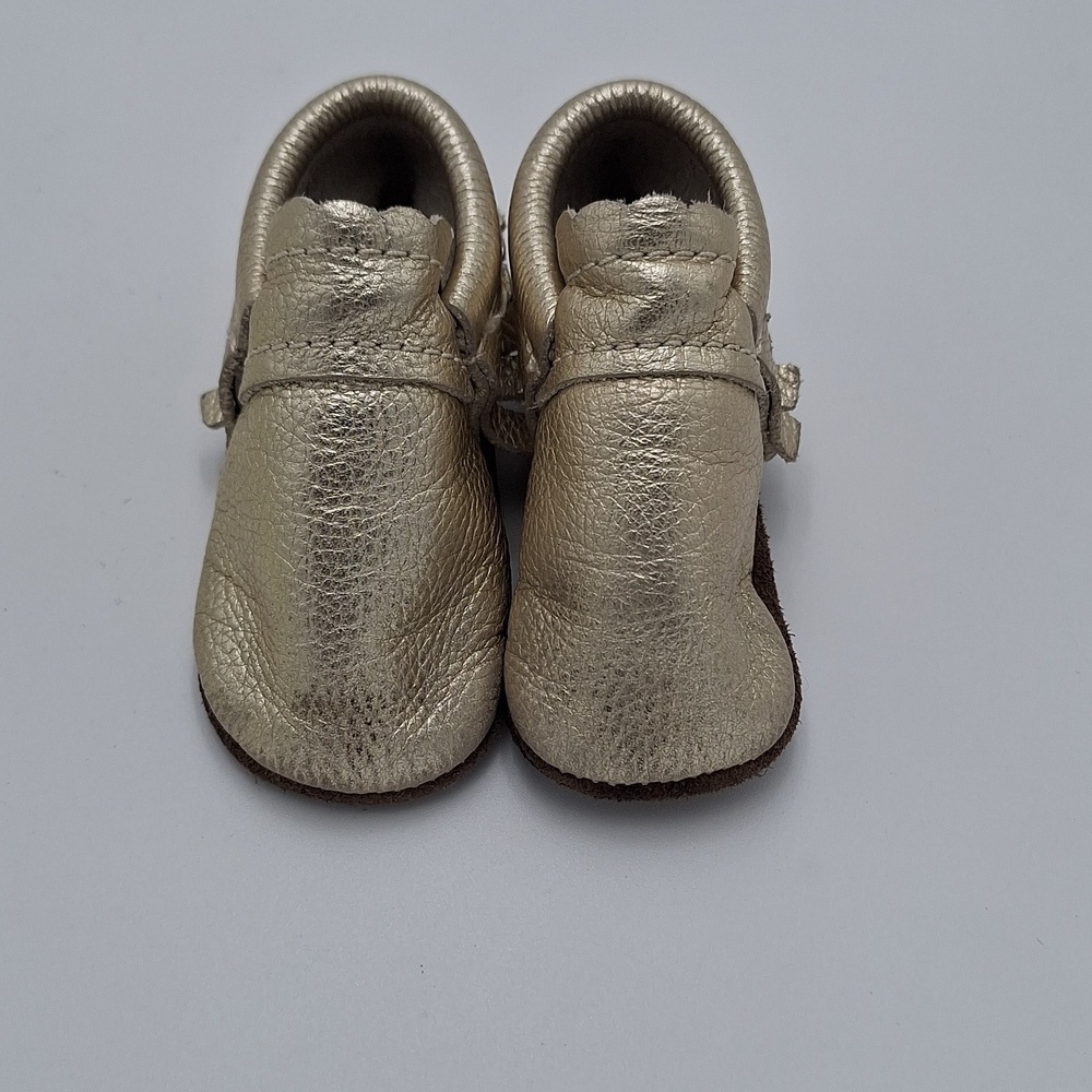 Mishmoccs Moccasins Leather Kids Gold